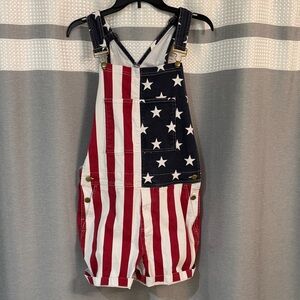 Chubbies Red, White, and Blue Star Overalls